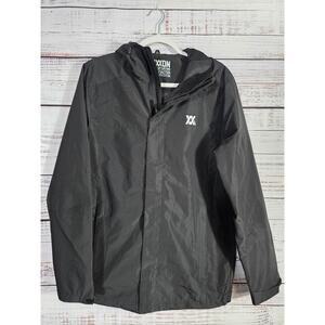 Dixxon Flannel Co Men's Blk packable pullover windbreaker jacket hooded size M